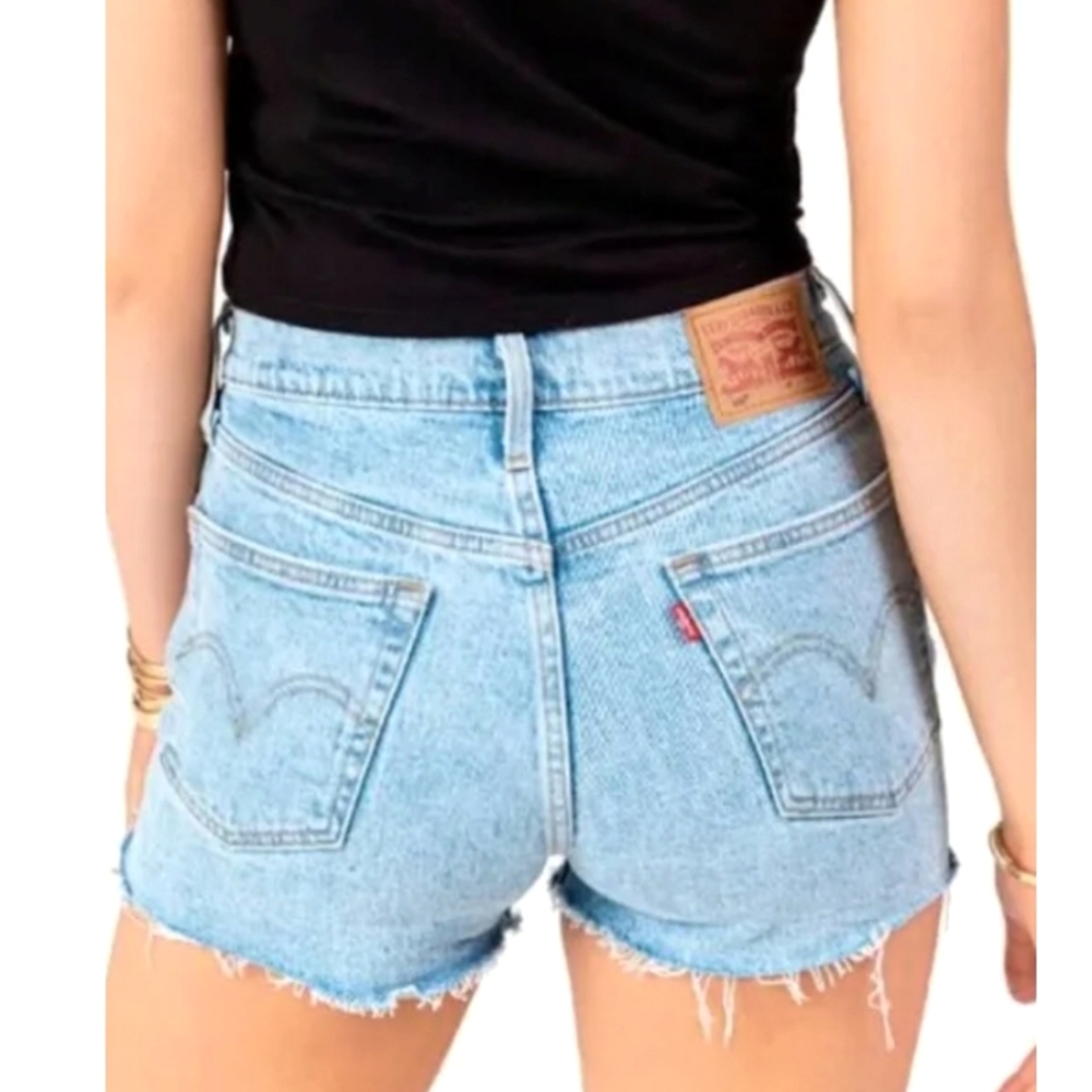 Levis 501 Frayed cutoff hem Denim shorts women's size 25